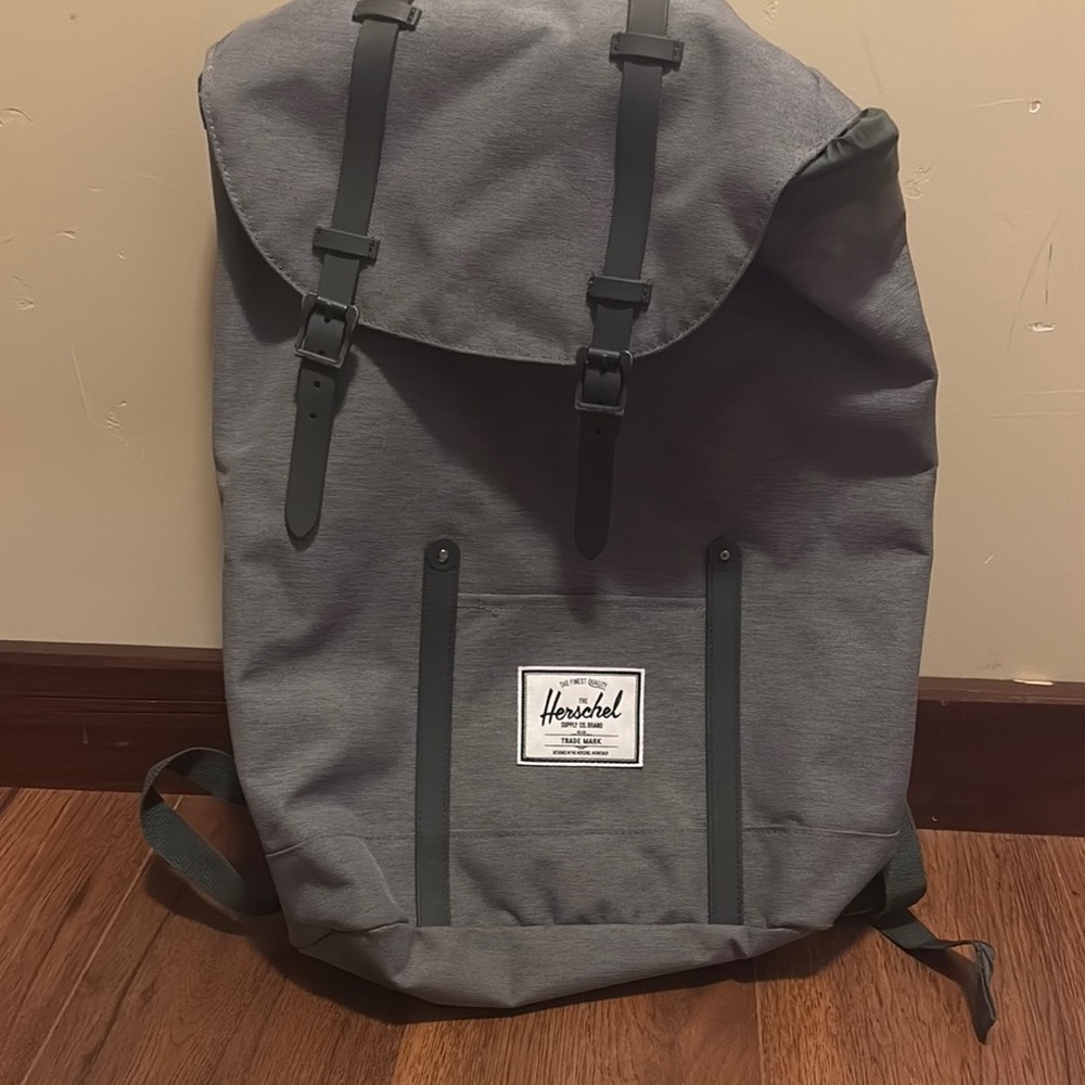 Herschel Supply Company Gray Backpack with Flap-Top Design